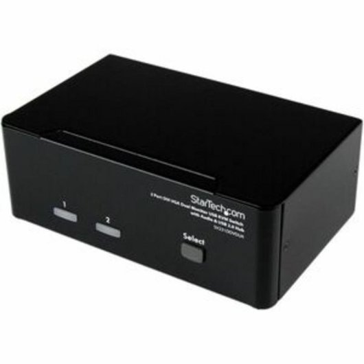 Switch KVM DVI+VGA 2 portas StarTech.com com Áudio e USB 2.0