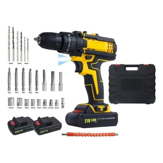 Taladro Atornillador Inalámbrico Klack 21V con Percutor