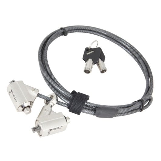 Cable antirrobo Urban Factory CRS02UF 2 m llave redonda PVC negro