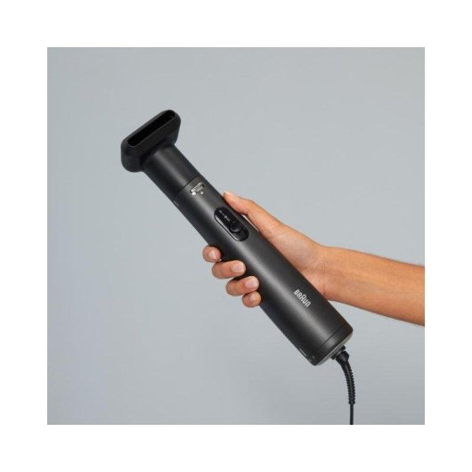 Cepillo Moldeador Braun AS 4.2 1000W Tecnología Iónica 3 Niveles de Temperatura Función Frío Negro