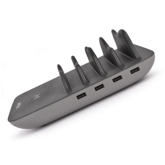 Cargador Veho TA-7 Interior 4 Puertos USB 2.0 Inalámbrico Negro