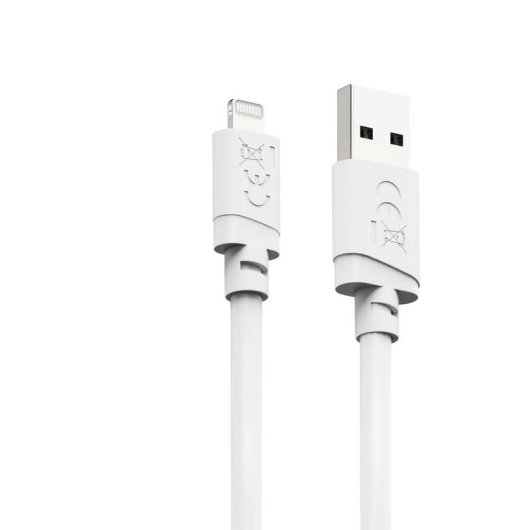 Kabel Hama Lightning auf USB-A 2 m Weiß Recycelt