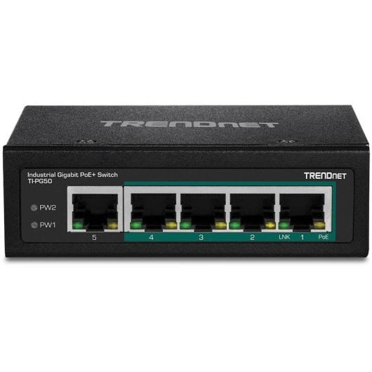 Switch Industriale TRENDnet TI-PG50 5 Porte Gigabit PoE+ DIN-Rail
