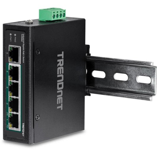 Switch Industriale TRENDnet TI-PG50 5 Porte Gigabit PoE+ DIN-Rail
