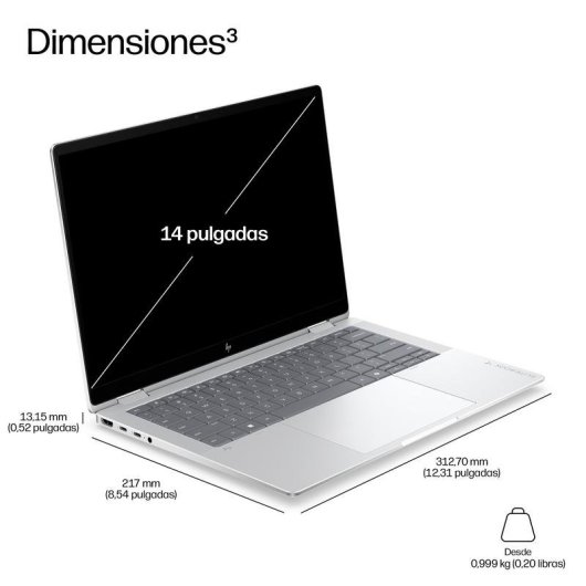 Laptop HP EliteBook X G2i 14" Intel Core Ultra X7 358H 32GB 1TB SSD Intel Arc Graphics Windows 11 Pro