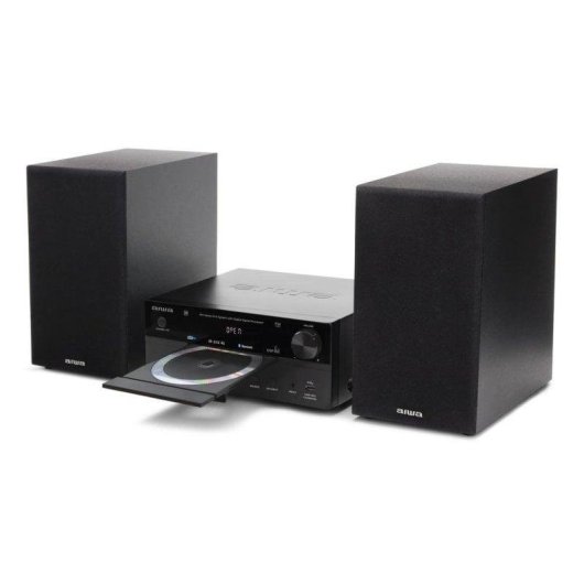 Microset Aiwa MSBTU-550 50W RMS Bluetooth 5.0 USB FM LED Zwart