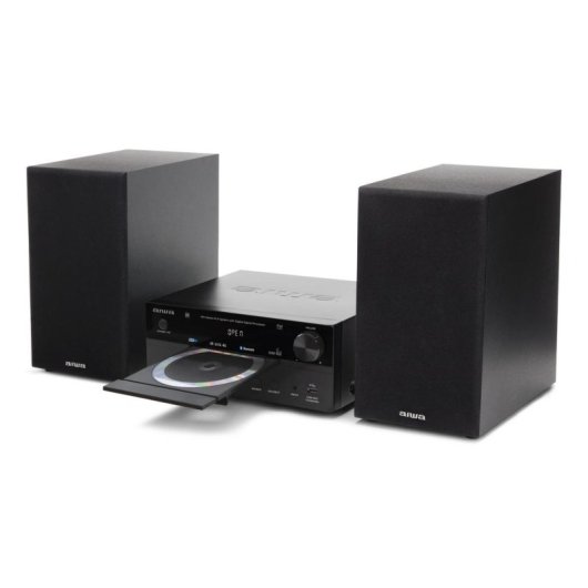 Microset Aiwa MSBTU-550 50W RMS Bluetooth 5.0 USB FM LED Zwart