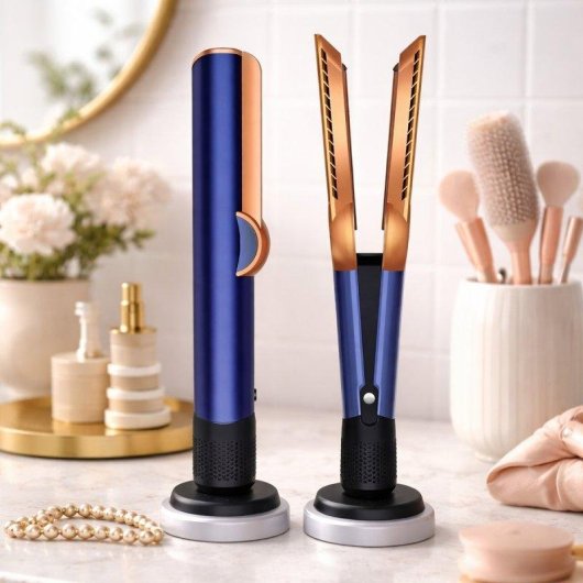 Plancha de Pelo 2 en 1 Klack Seco y Húmedo Iónica 1300W Azul