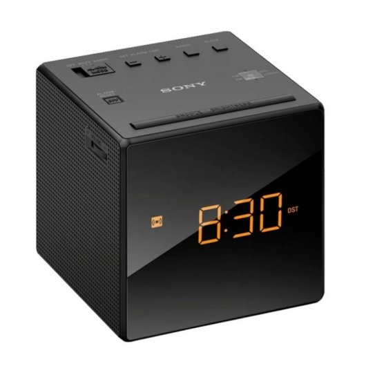 Despertador Rádio Sony LED Preto AM/FM