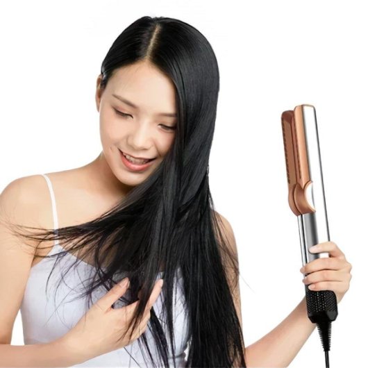 Plancha de Pelo 2 en 1 Klack Multifunción 1300W Iónica Antiencrespamiento Seco y Húmedo Gris