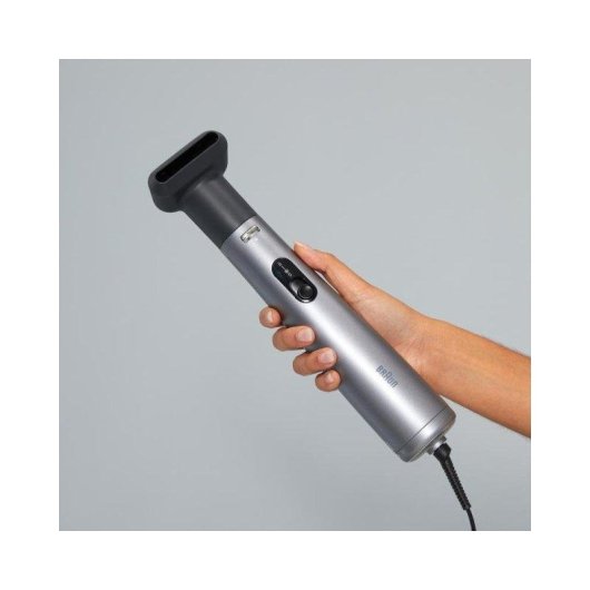 Cepillo Moldeador Braun AS 4.3 1000W Tecnología Iónica 3 Temperaturas Función Frío Negro y Plata