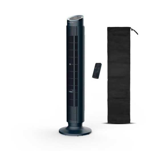 Ventilador de Torre Rowenta Eole Silence Force VU7050 48W 12 Velocidades Comando Remoto Ultra Silencioso Temporizador Brisa Natural