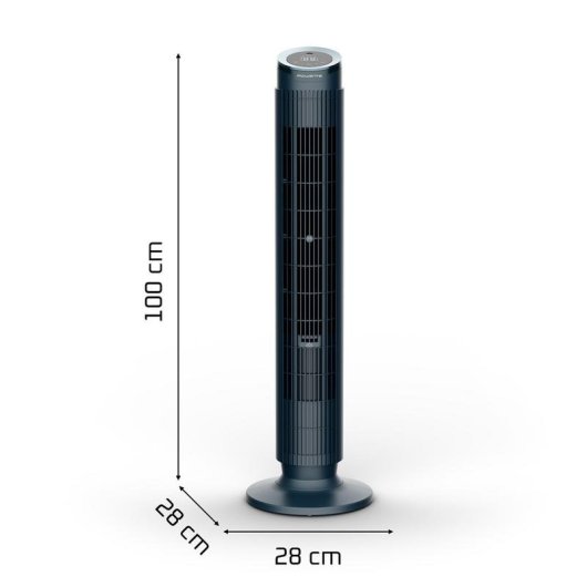 Ventilador de Torre Rowenta Eole Silence Force VU7050 48W 12 Velocidades Comando Remoto Ultra Silencioso Temporizador Brisa Natural