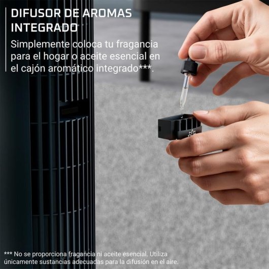 Ventilador de Torre Rowenta Eole Silence Force VU7050 48W 12 Velocidades Comando Remoto Ultra Silencioso Temporizador Brisa Natural