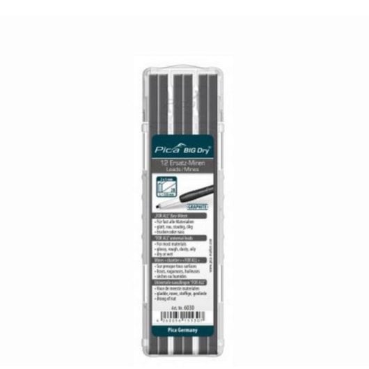 Minas de repuesto Pica-Marker 6030 2B Negro 12 piezas 150 mm