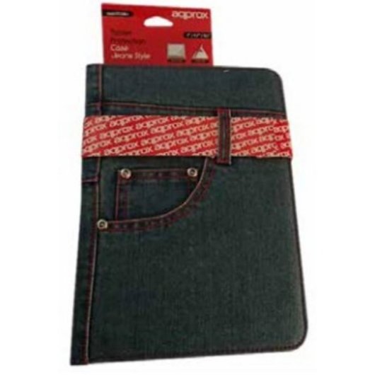 Hülle für Tablet Approx Denim 10.1" Blau/Rot mit Kippständer