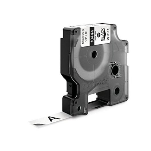 Cinta para impresora de etiquetas DYMO Vinilo IND 12mm x 5,5m Negro sobre blanco