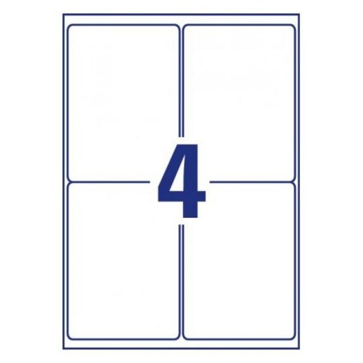 Etiqueta para impresora autoadhesiva Avery L4774-8 A4 Poliéster Laser Permanente