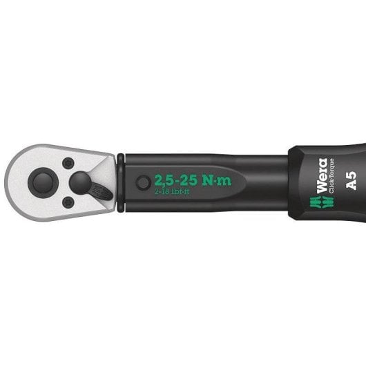 Chave dinamométrica de clique Wera 1/4" 2,5-25 Nm mecânica
