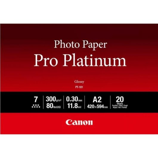 Papel Fotográfico Canon 2768B067 A2 Brilhante 300 g/m² 20 Folhas