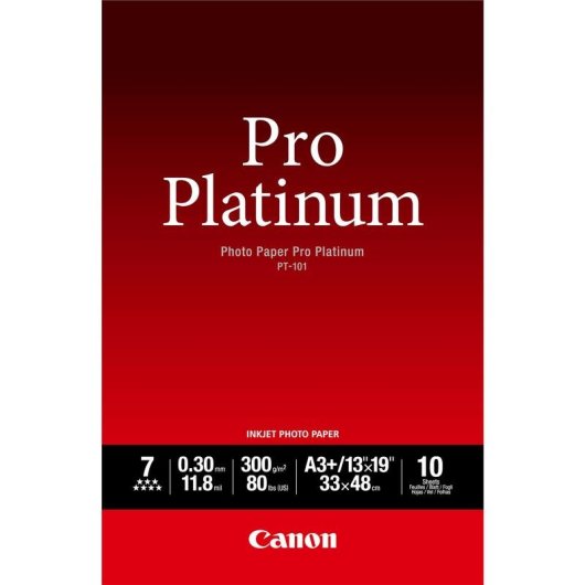 Papel Fotográfico Canon Pro Platinum A3+ 10 hojas 300 g