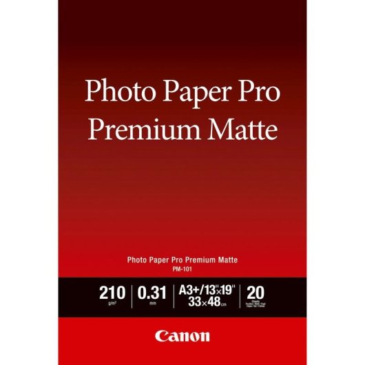 Papel Fotográfico Canon Pro Premium PM-101 A3+ 20 Hojas