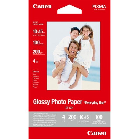 Papel Fotográfico Canon GP-501 Brilho 100x150 mm 100 folhas