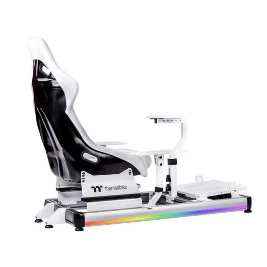 Cabine de vol Thermaltake GF500 Blanc Aluminium RGB pour simulateur