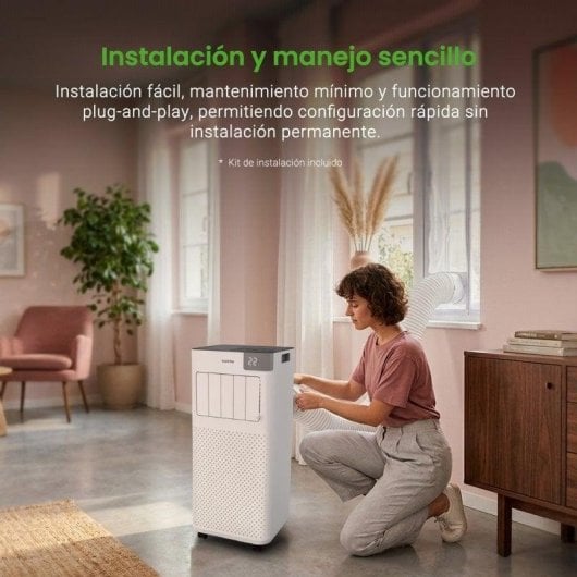 Aire Acondicionado Portátil Rointe Fiore 1750 Frigorías con Mando a Distancia y Deshumidificador