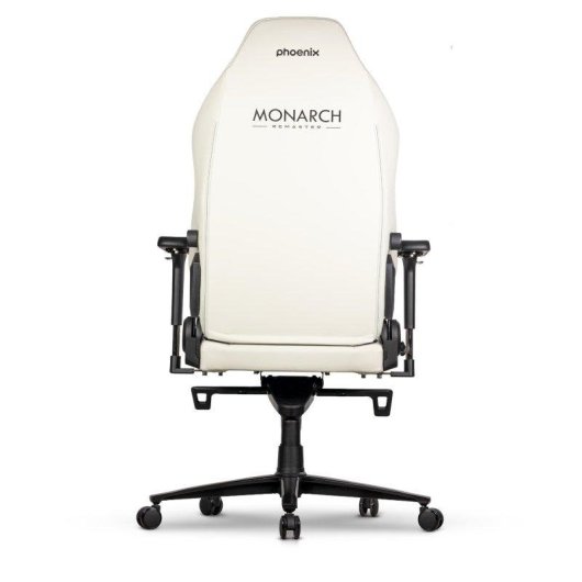 Silla Gaming Phoenix Monarch Remaster Cuero Napa Negra y Blanca Talla R