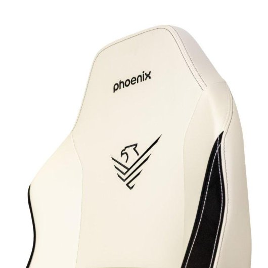 Silla Gaming Phoenix Monarch Remaster Cuero Napa Negra y Blanca Talla XL