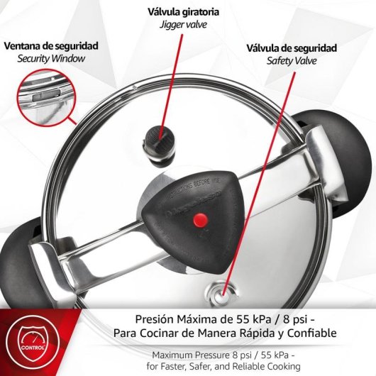 Olla a presión MAGEFESA STAR 10 L Full Induction Acero Inoxidable 18/10
