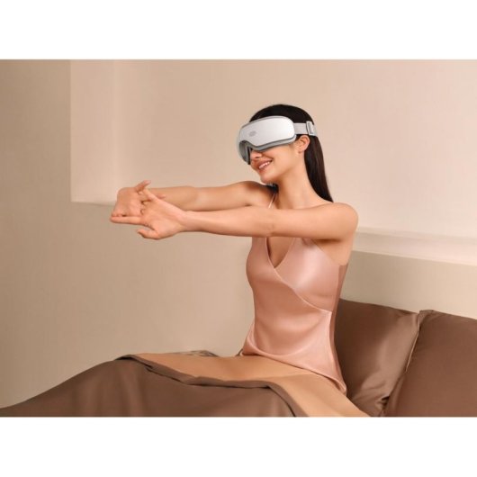 Masajeador Ocular SKG ES300 Compresión Caliente Bluetooth Blanco