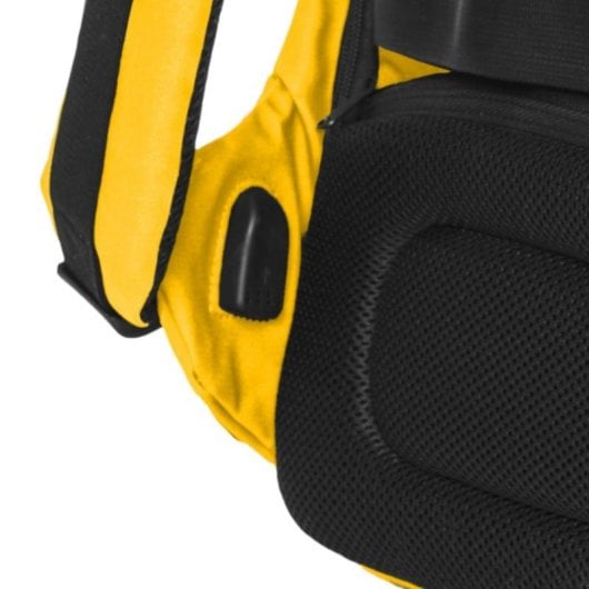 Mochila Smile The Rock Antirrobo Portátil 16" USB Amarillo