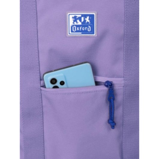 Schultertasche Oxford B-TRENDT Lavendel Recycelt Laptopfach