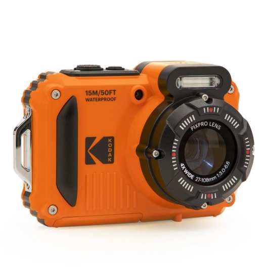 Appareil Photo Compact Kodak PIXPRO WPZ2 16MP Zoom 4x WiFi Étanche Rouge