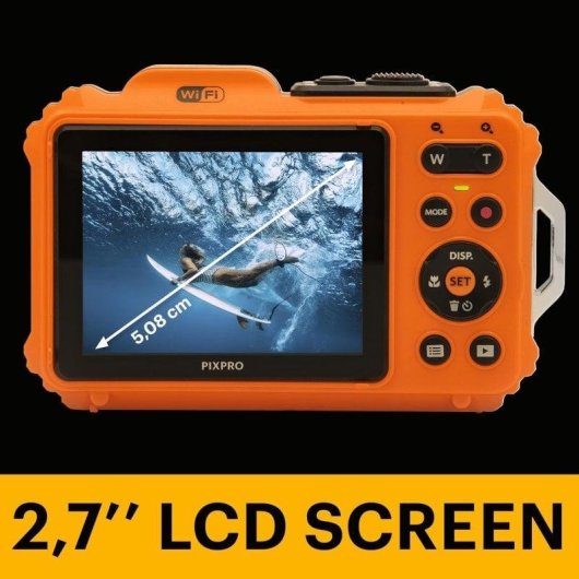 Appareil Photo Compact Kodak PIXPRO WPZ2 16MP Zoom 4x WiFi Étanche Rouge