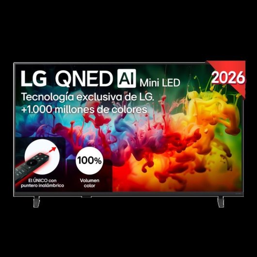 TV LG QNED 43QNED72B6B 43" 4K UltraHD 60Hz Smart TV WebOS HDR10 Mini LED VRR