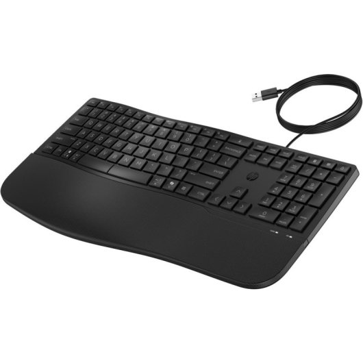 Teclado HP 485 Comfort de membrana alámbrico con reposamuñecas y teclas programables