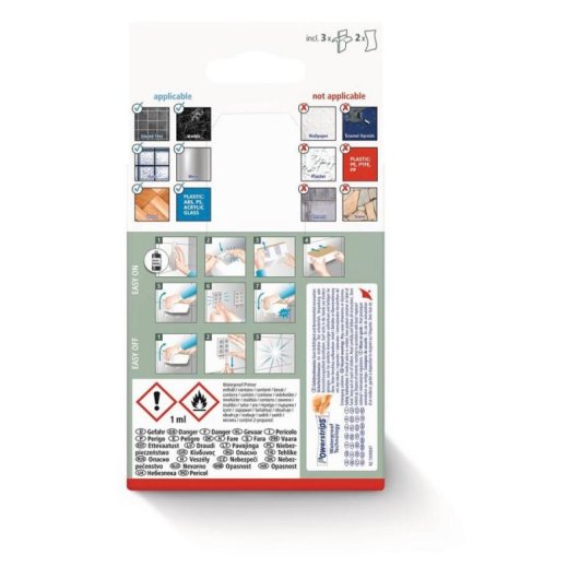 Organizador de baño Tesa Baboo Adhesivo Blanco Plástico 86 mm