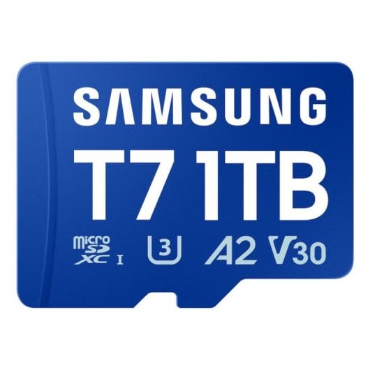 Tarjeta MicroSD Samsung T7 1 TB UHS-I 170 MB/s Class 3 U3 V30 Azul