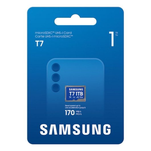 Tarjeta MicroSD Samsung T7 1 TB UHS-I 170 MB/s Class 3 U3 V30 Azul