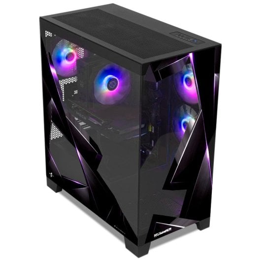 Torre PC NOX Hummer GLOCK ARGB Semitorre ATX Cristal Templado USB-C Negra - Nyx Edition