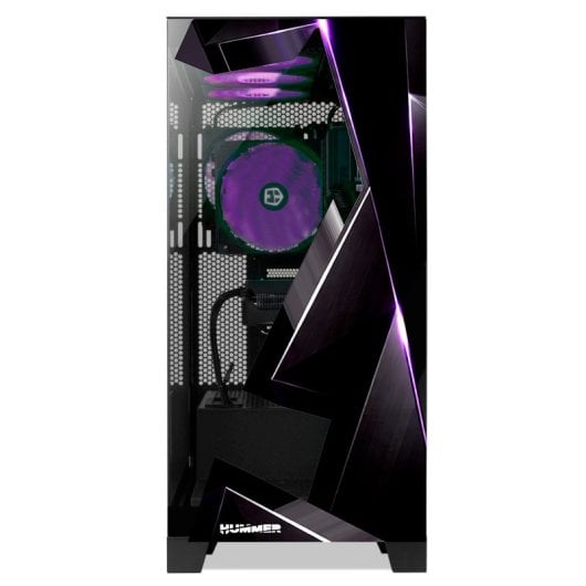Torre PC NOX Hummer GLOCK ARGB Semitorre ATX Cristal Templado USB-C Negra - Nyx Edition