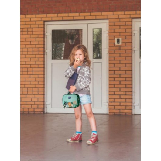 Fiambrera Oxford Animal Besties Portátil Térmica Verde Multicolor