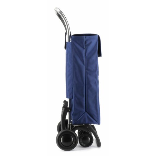 Carrito de la compra Rolser Sbelta MF 4 ruedas giratorias 44L plegable Negro/Azul