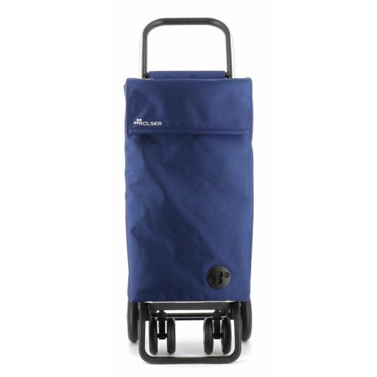 Carrito de la compra Rolser Sbelta MF 4 ruedas giratorias 44L plegable Negro/Azul