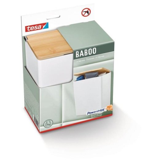 Organizador de casa de banho Tesa Baboo Adesivo Bege Branco Plástico 182 mm