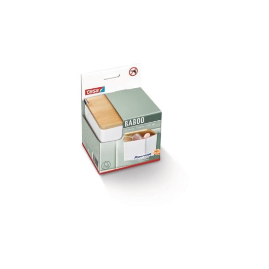 Organizador de baño Tesa Baboo Beige Blanco Adhesivo 122 mm