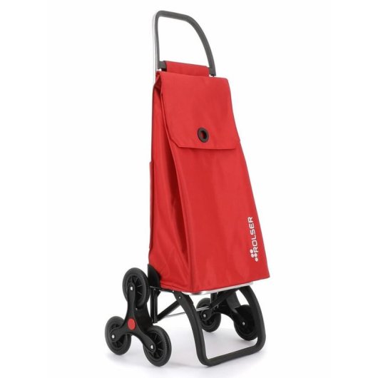 Carrito de la compra Rolser Akanto MF de 6 ruedas plegable 43 L rojo